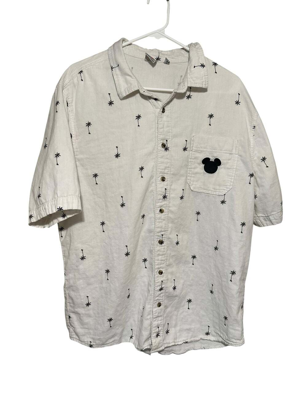 Junk Food x Disney Mickey Mouse Palm Tree Embroidered Button Up Shirt XL - Picture 2 of 12